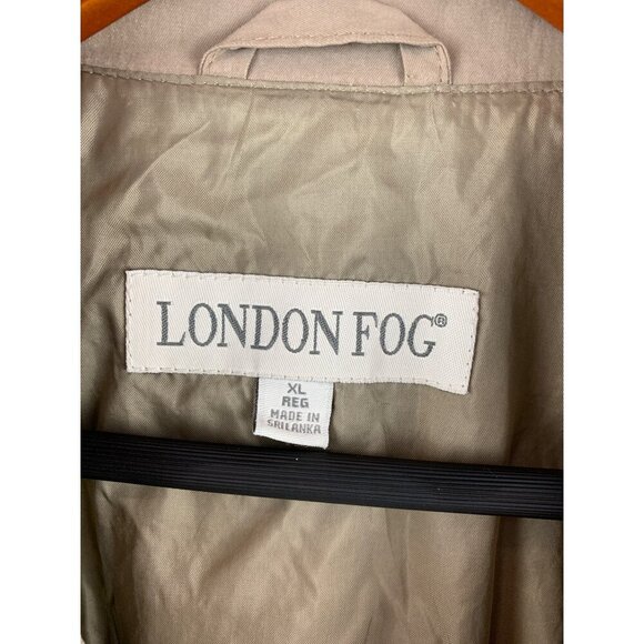 London Fog Beige Mens Jacket XL Reg Zip-Up Lightweight - Picture 4 of 5